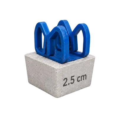 Dado de concreto de 2.5 cm