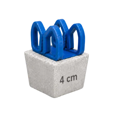 Dado de concreto de 4 cm