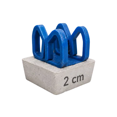 Dado de concreto de 2 cm