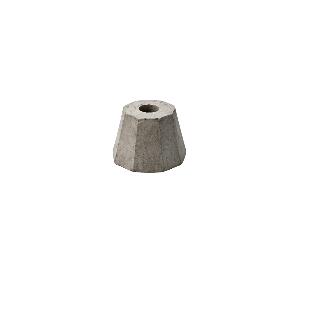 Dado de concreto de 2 cm